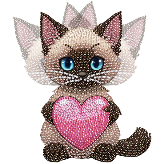 2D Flat DIY Cat Acrylic Shaking Head Diamond Painting Tabletop Ornaments Kit