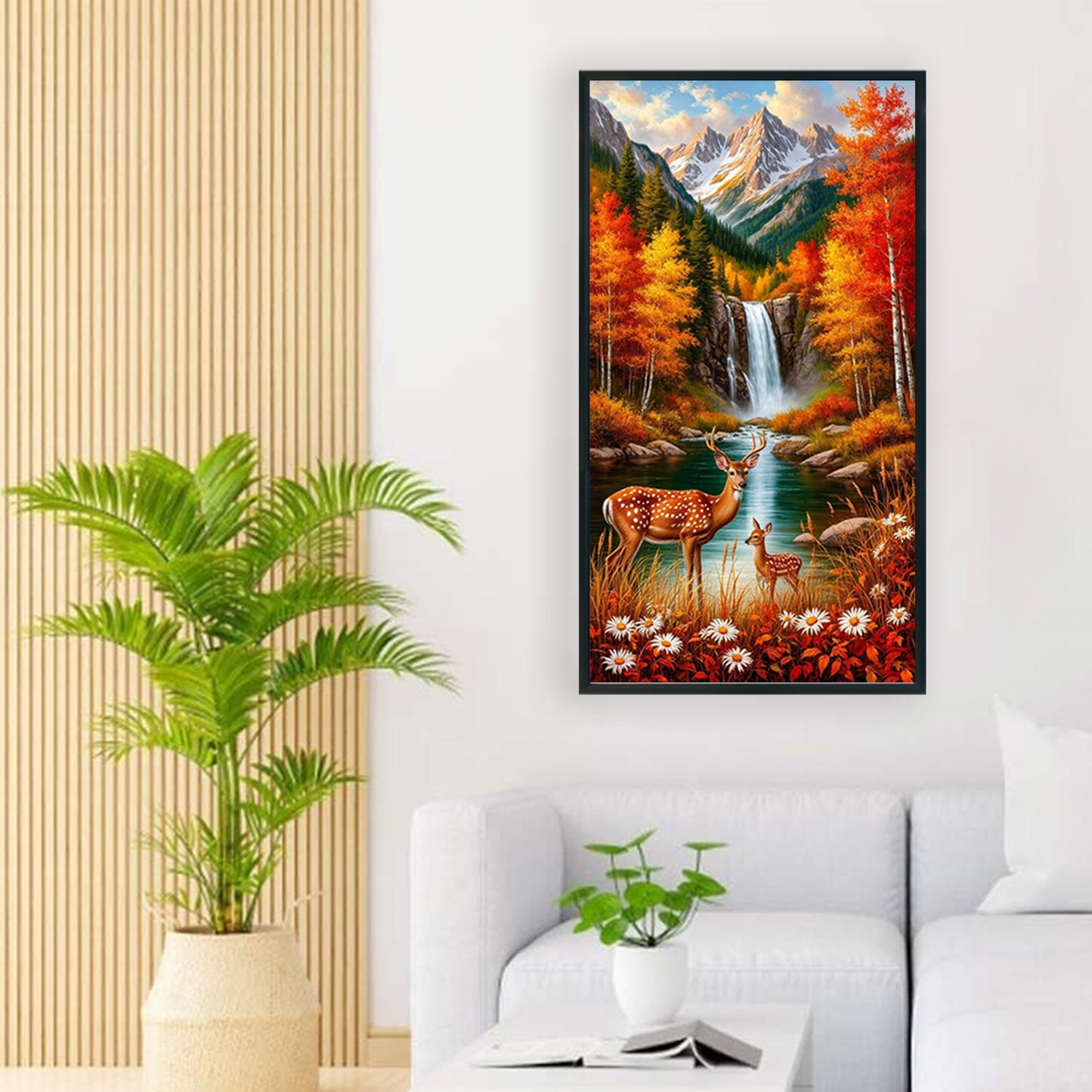 Autumn Reindeer - Full Round Drill Diamond Painting 40*70CM