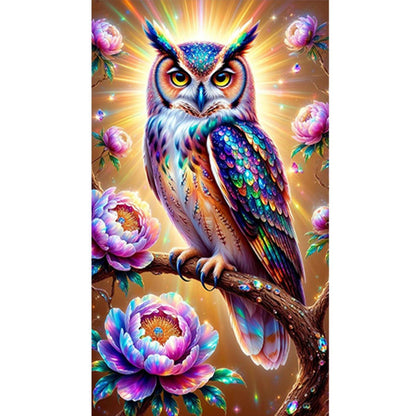 Owl - Full Round Drill Diamond Painting 40*70CM