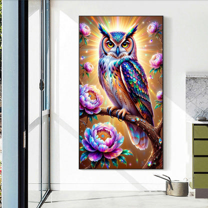 Owl - Full Round Drill Diamond Painting 40*70CM