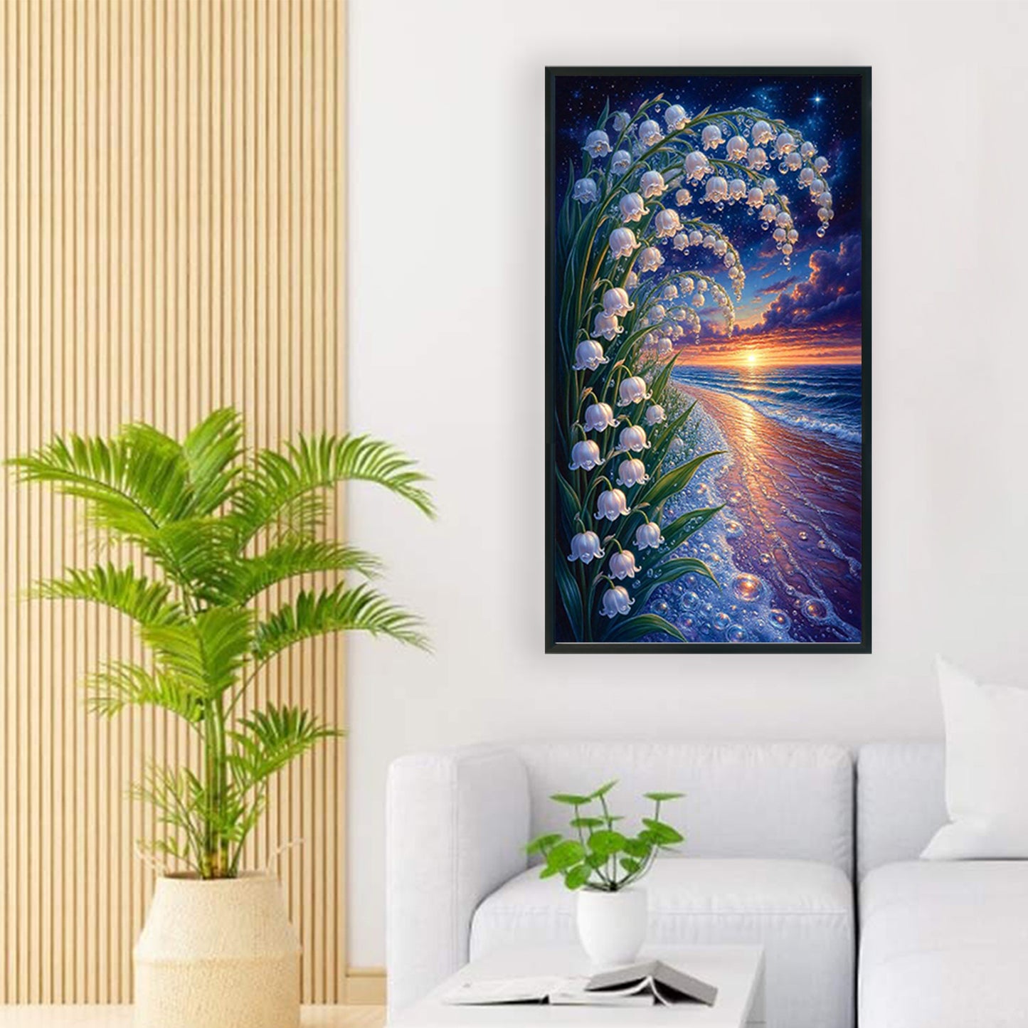 Beach Flower - Full Round Drill Diamond Painting 40*70CM