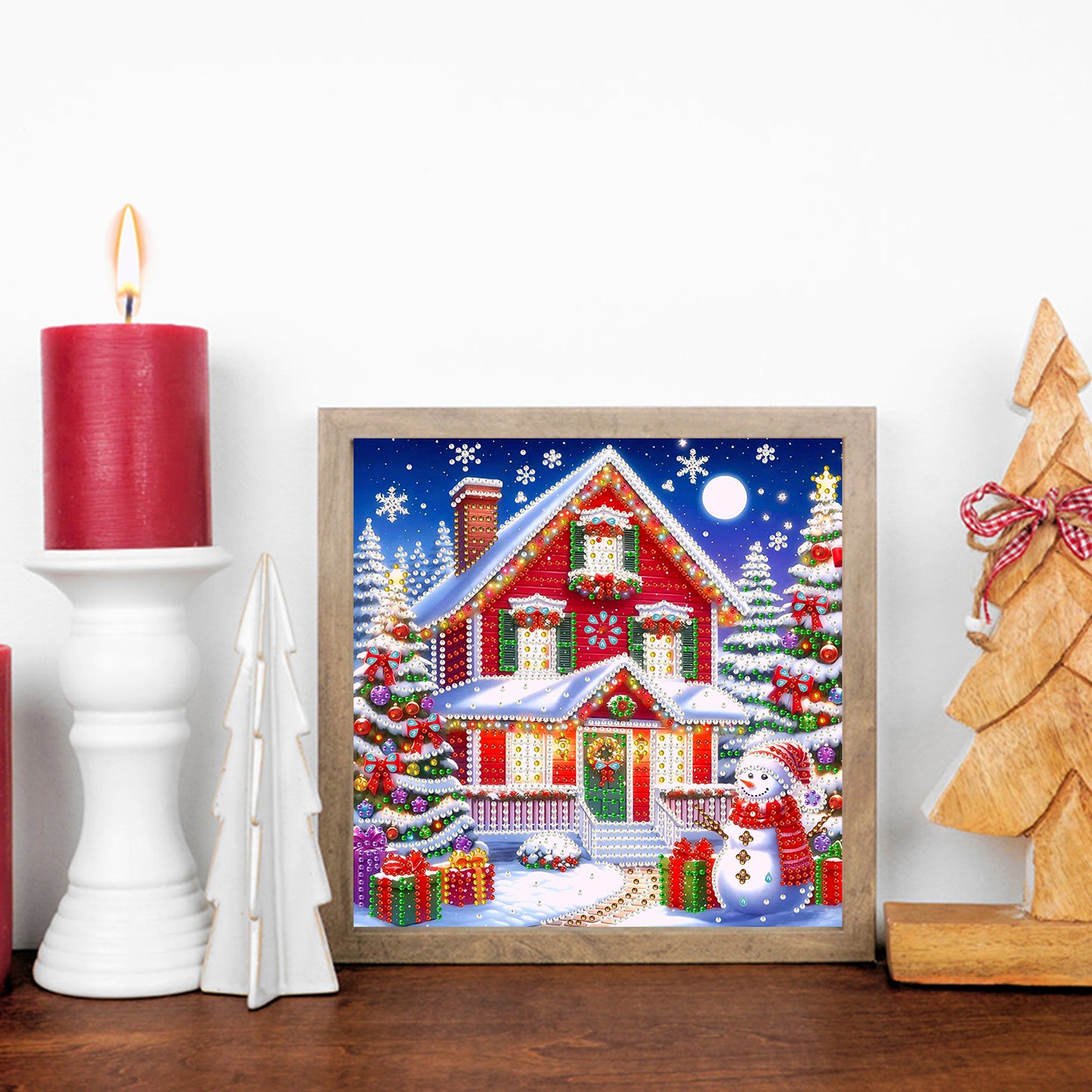 Christmas House - Special Shaped Drill Diamond Painting 30*30CM
