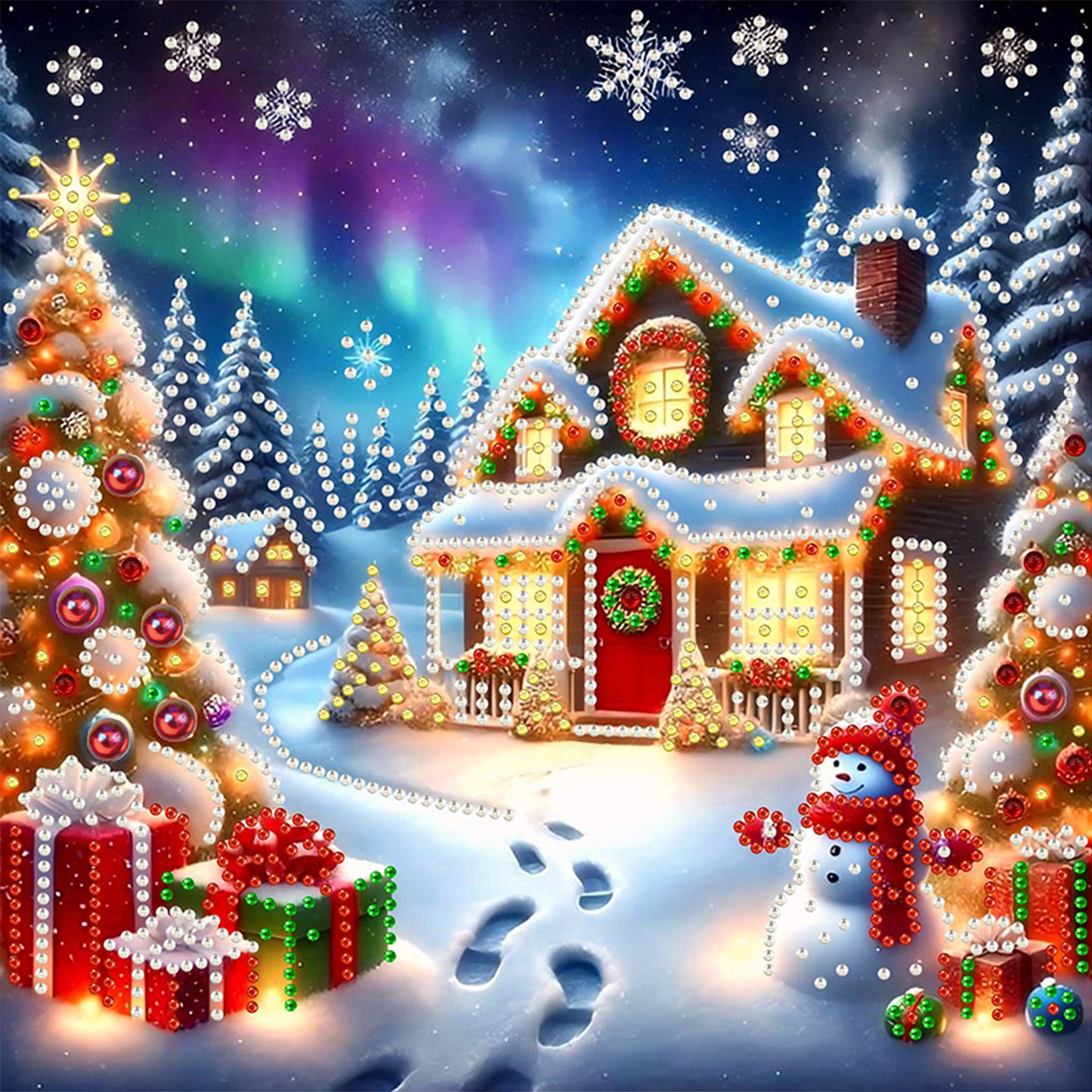 Christmas House - Special Shaped Drill Diamond Painting 30*30CM