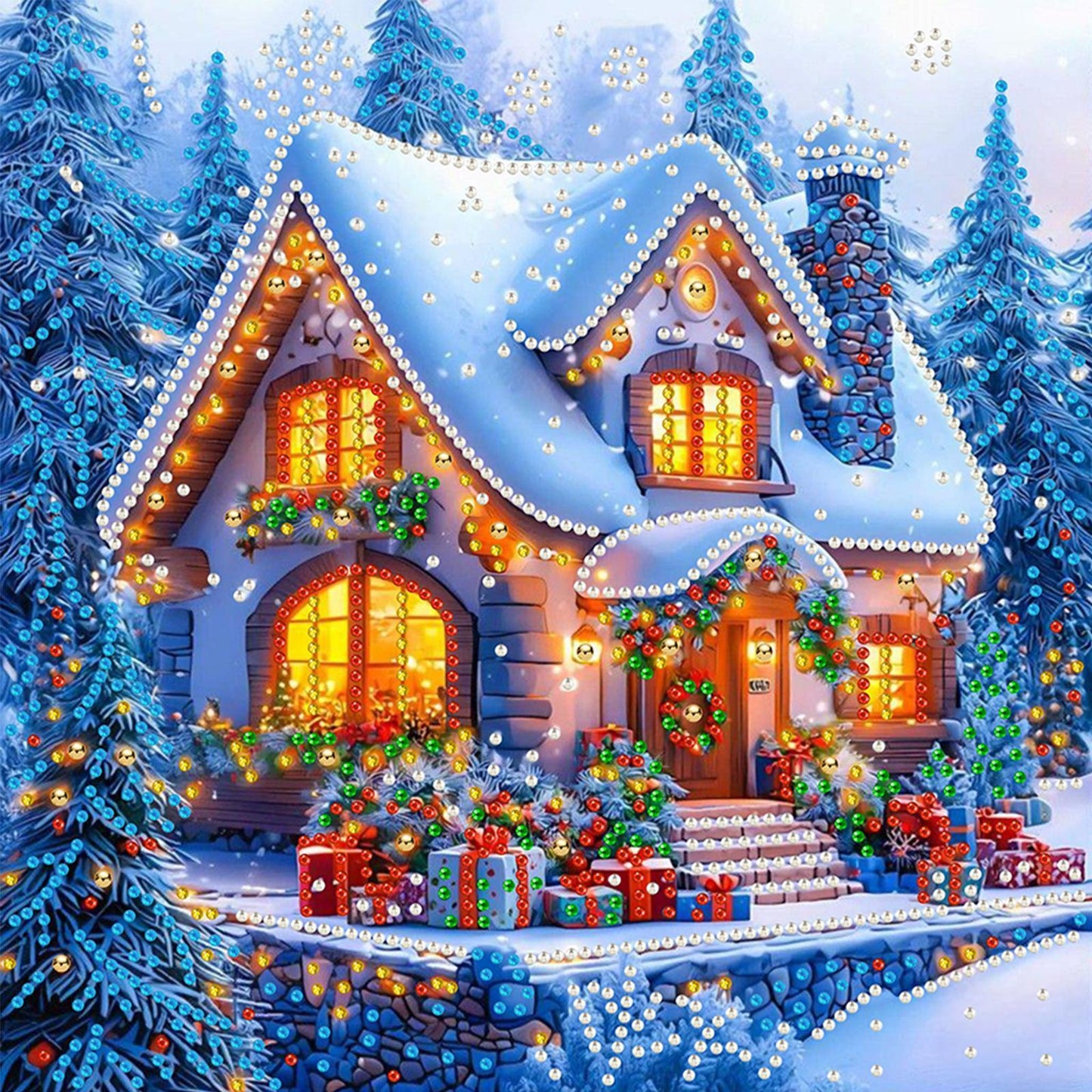 Christmas House - Special Shaped Drill Diamond Painting 30*30CM