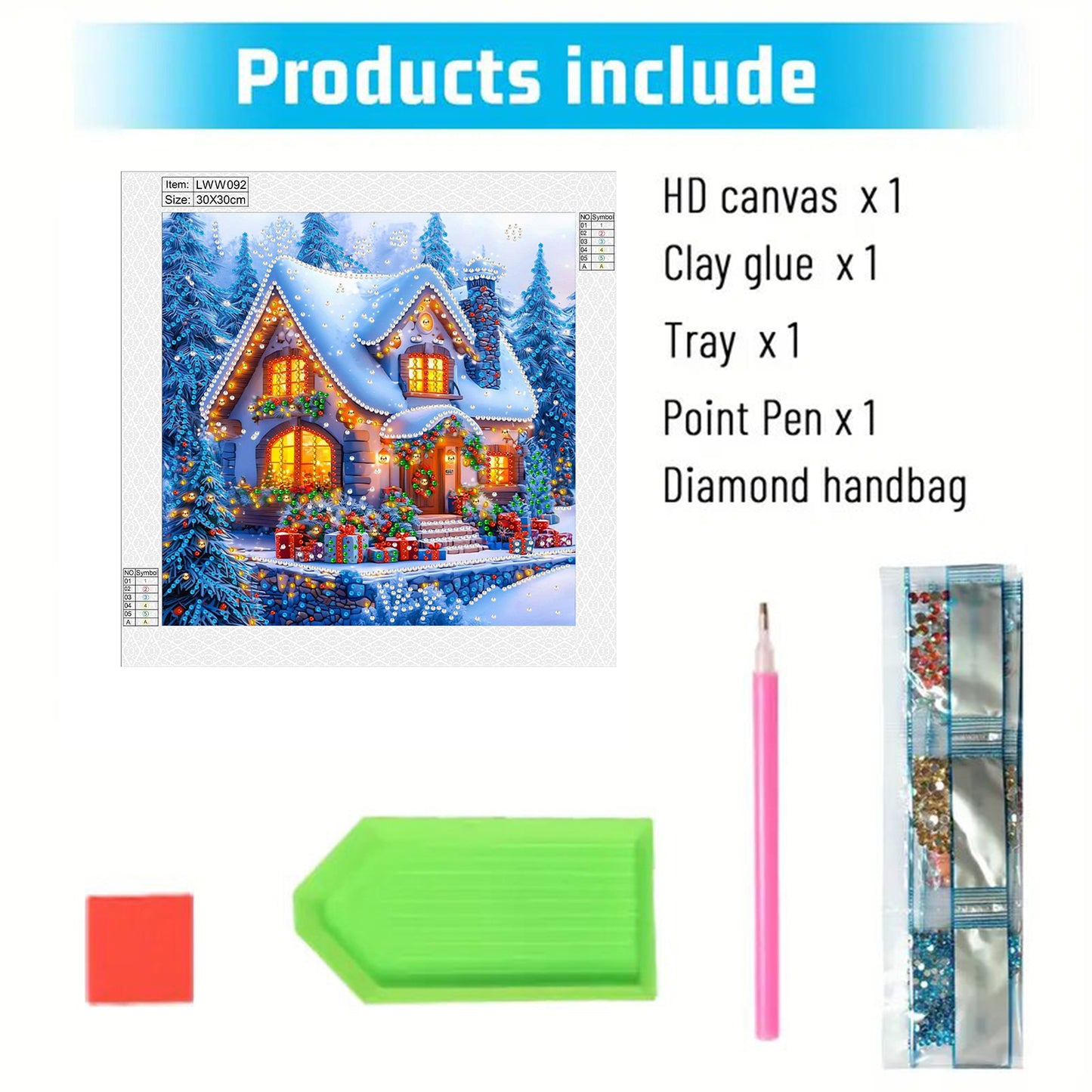 Christmas House - Special Shaped Drill Diamond Painting 30*30CM