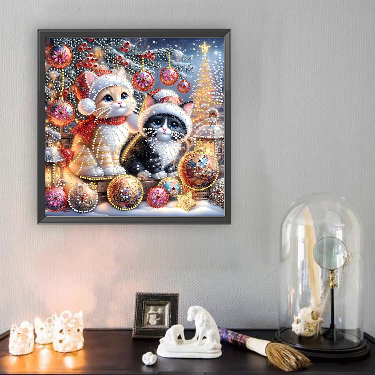 Christmas Cat - Special Shaped Drill Diamond Painting 30*30CM