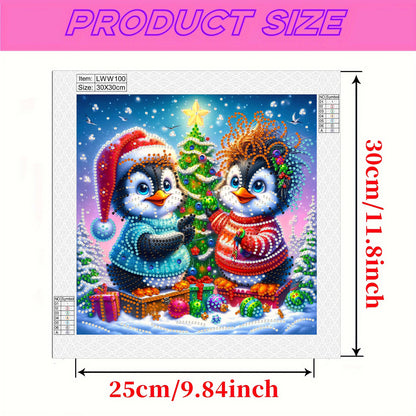 Christmas Penguin - Special Shaped Drill Diamond Painting 30*30CM