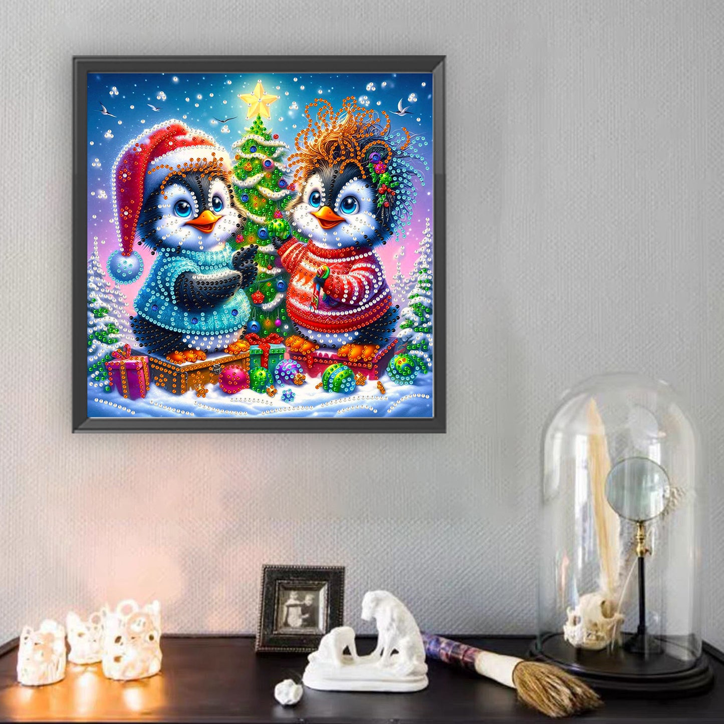 Christmas Penguin - Special Shaped Drill Diamond Painting 30*30CM
