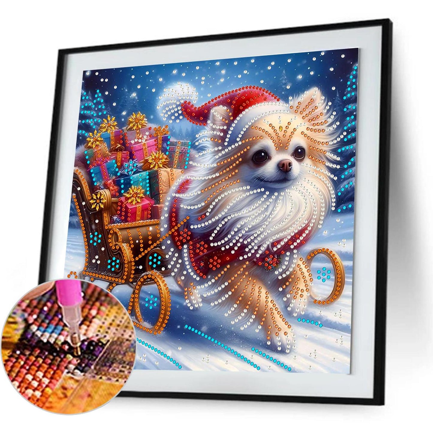 Christmas Puppy - Special Shaped Drill Diamond Painting 30*30CM
