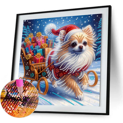 Christmas Puppy - Special Shaped Drill Diamond Painting 30*30CM