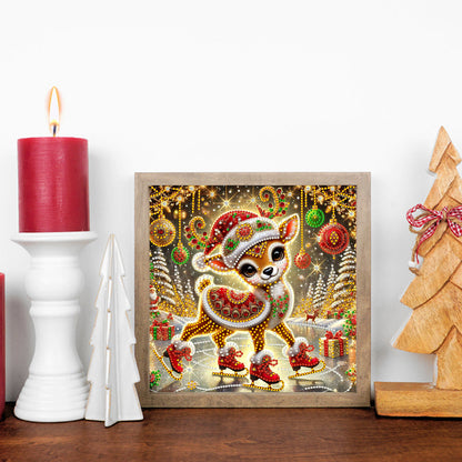 Christmas Fawn - Special Shaped Drill Diamond Painting 30*30CM