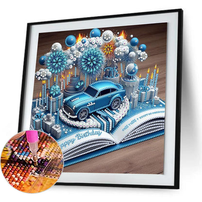 Dreamy Cars Books - Special Shaped Drill Diamond Painting 30*30CM