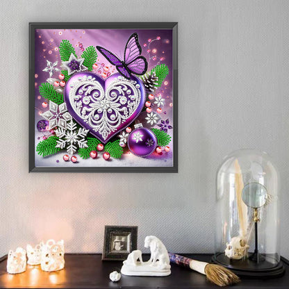 Dreamy Heart Butterflies - Special Shaped Drill Diamond Painting 30*30CM