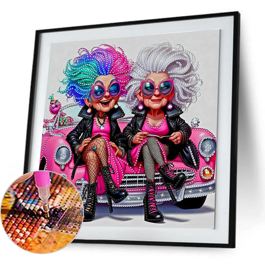 Cute Grandma - Special Shaped Drill Diamond Painting 30*30CM