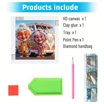 Cute Grandma - Special Shaped Drill Diamond Painting 30*30CM