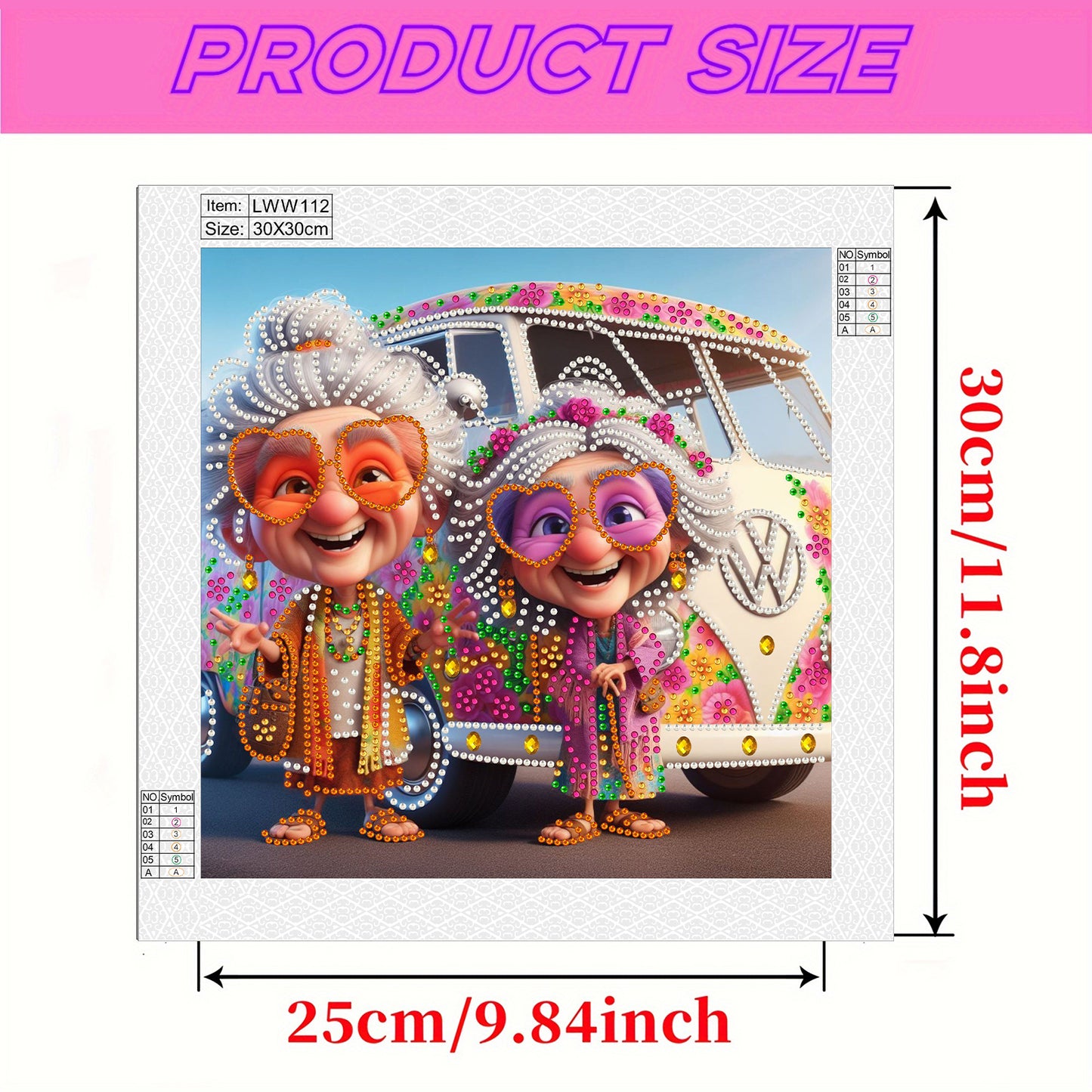 Cute Grandma - Special Shaped Drill Diamond Painting 30*30CM