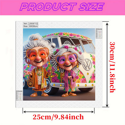 Cute Grandma - Special Shaped Drill Diamond Painting 30*30CM