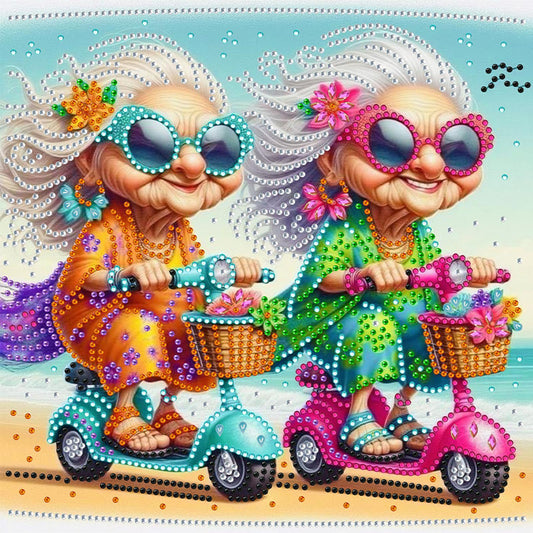 Cute Grandma - Special Shaped Drill Diamond Painting 30*30CM