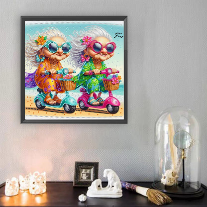 Cute Grandma - Special Shaped Drill Diamond Painting 30*30CM