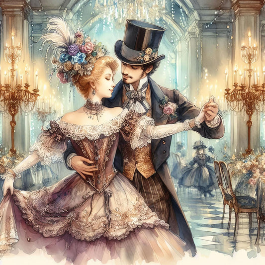 Vintage Dance Partners - Full Round Drill Diamond Painting 40*40CM