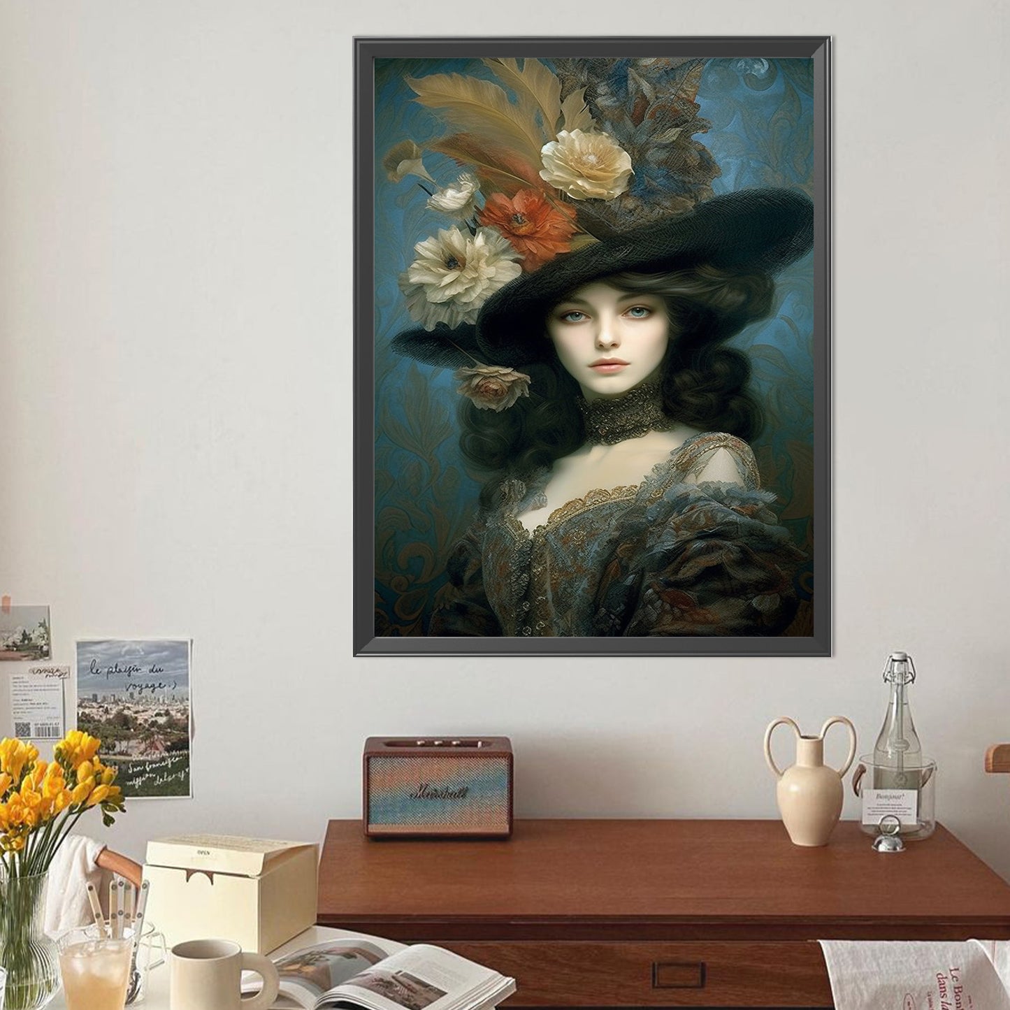 Vintage Girl - Full Round Drill Diamond Painting 40*50CM