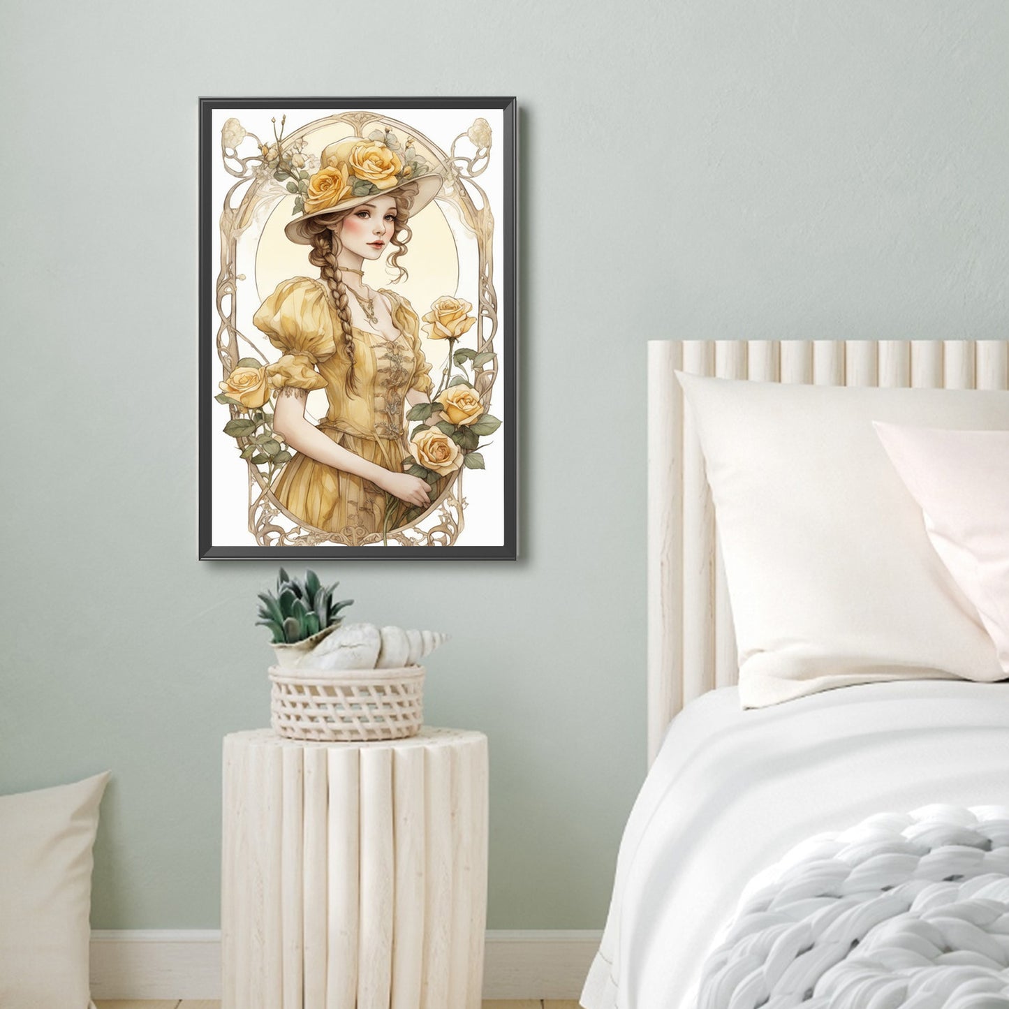 Vintage Girl - Full Round Drill Diamond Painting 40*60CM
