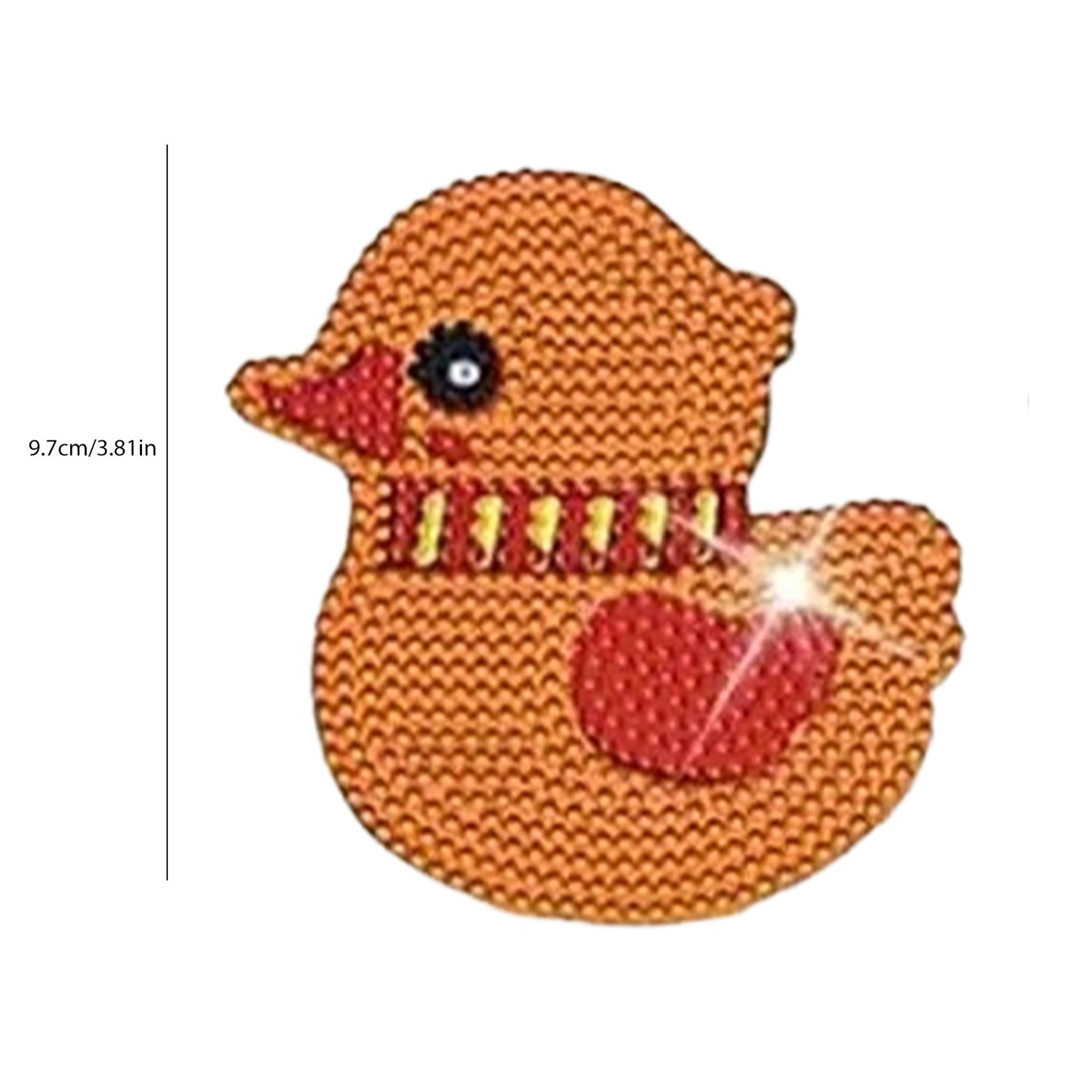 8pcs Cartoon DIY Diamond Painting Wooden Coasters Art Kits with Holder (Duck)