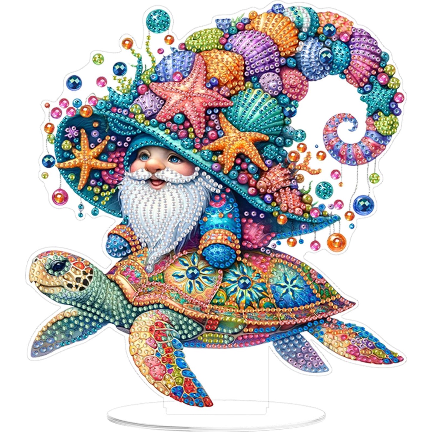 Turtle DIY 2D Flat Print Acrylic Desktop Diamond Art Kits 24x22cm Desktop Decor