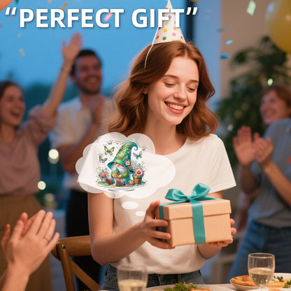 Gnome DIY 2D Flat Print Acrylic Desktop Diamond Art Kits 24x22cm Desktop Decor