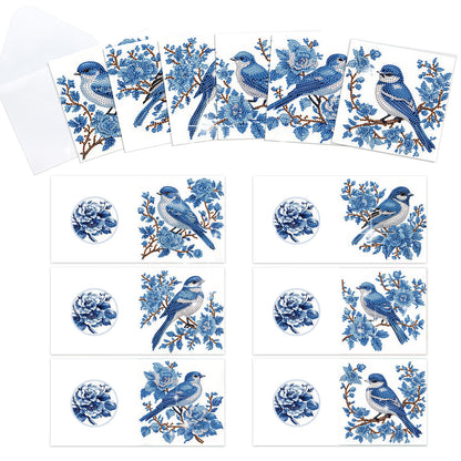 12Pcs Butterfly Bluebird DIY Diamond Painting Greeting Cards for Adults Gifts