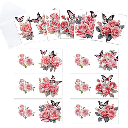 12Pcs Butterfly Dragonfly DIY Diamond Painting Greeting Cards for Adults Gifts