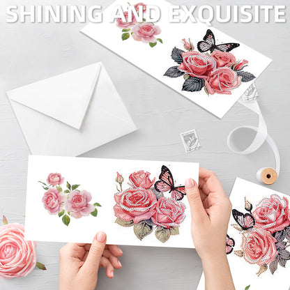 12Pcs Butterfly Dragonfly DIY Diamond Painting Greeting Cards for Adults Gifts