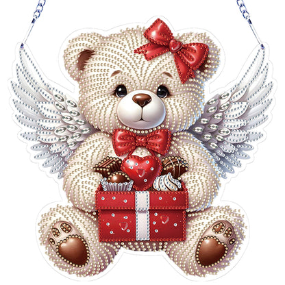 Valentine Day 2D Flat DIY Diamond Art Pendant Diamond Painting Crafts Set (Bear)