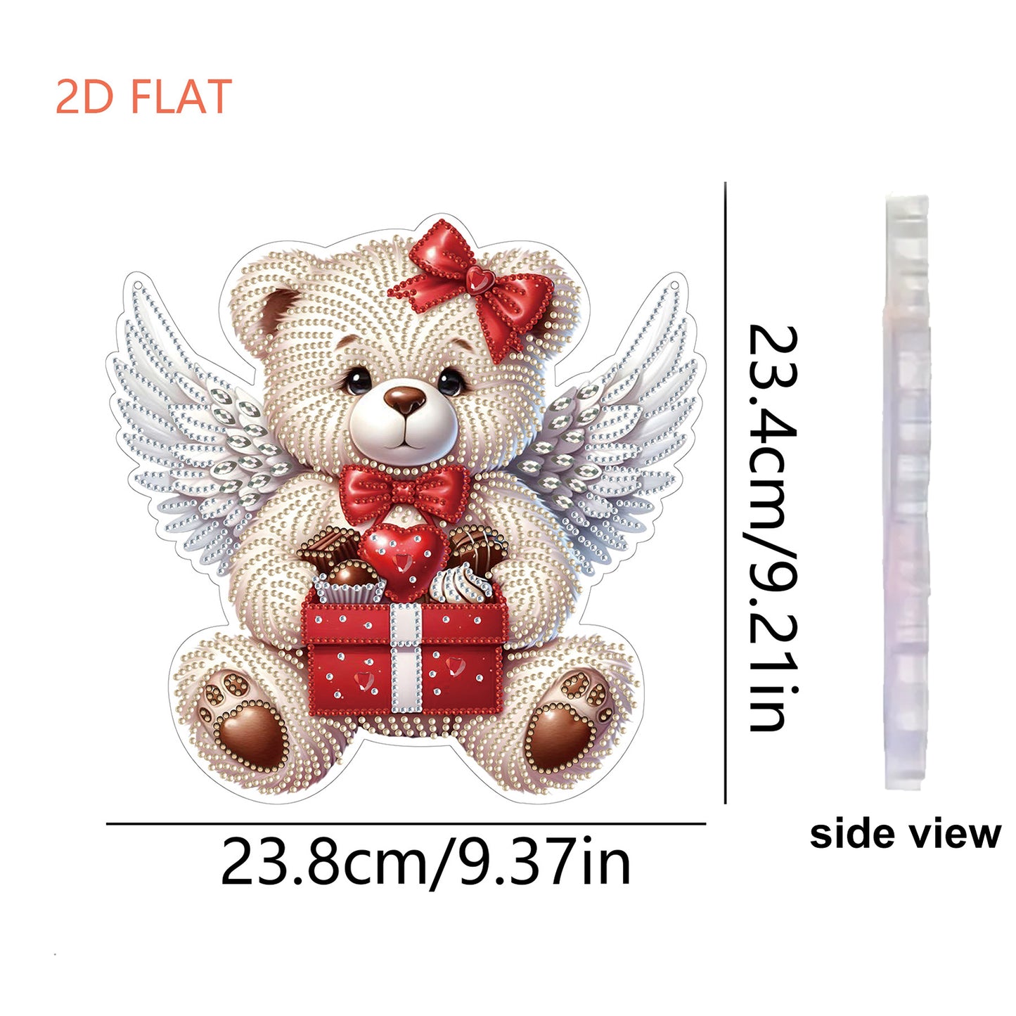 Valentine Day 2D Flat DIY Diamond Art Pendant Diamond Painting Crafts Set (Bear)