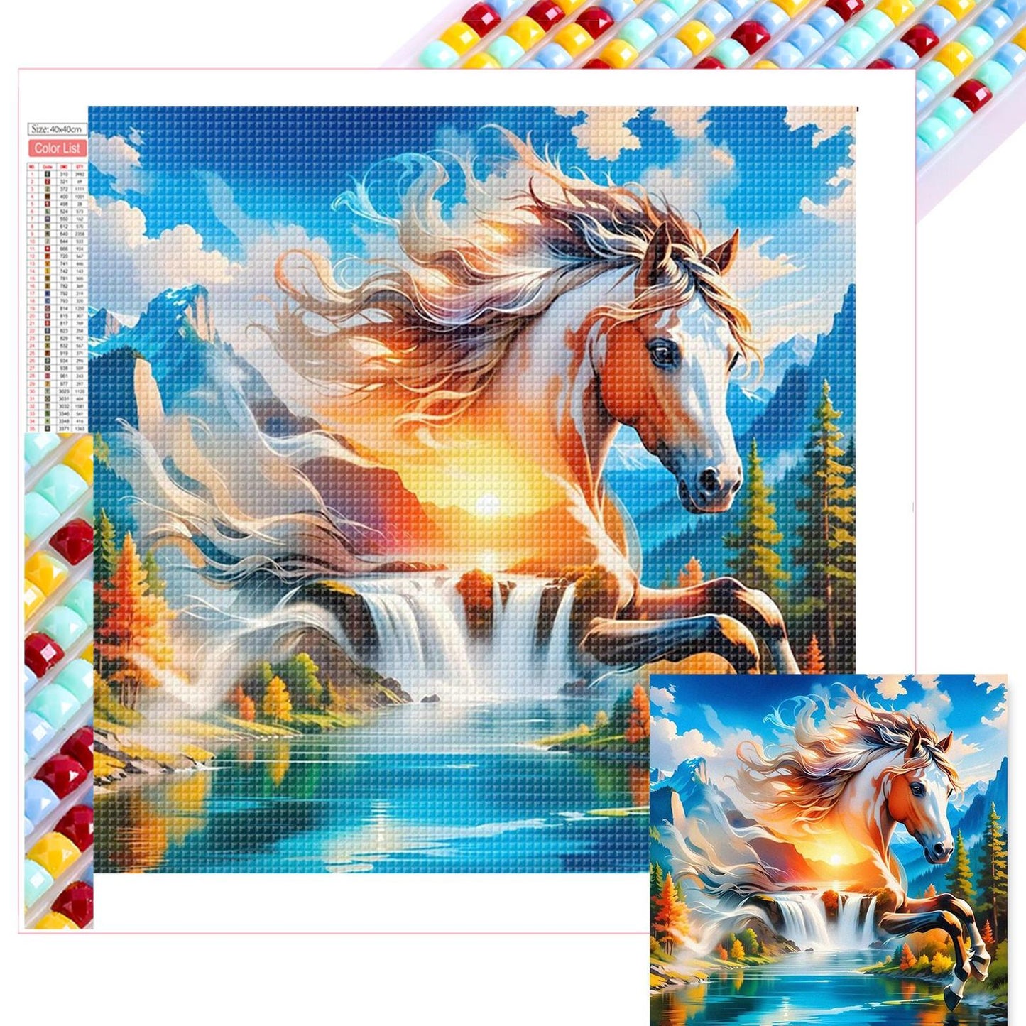 Horse - Full Square Drill Diamond Painting 40*40CM