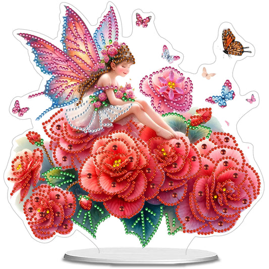 Butterfly DIY 2D Flat Acrylic Diamond Painting Desktop Ornaments Kit 24*22cm