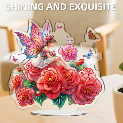 Butterfly DIY 2D Flat Acrylic Diamond Painting Desktop Ornaments Kit 24*22cm