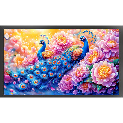 Peacock - 11CT Stamped Cross Stitch 90*50CM (Mona Lisa Brand)