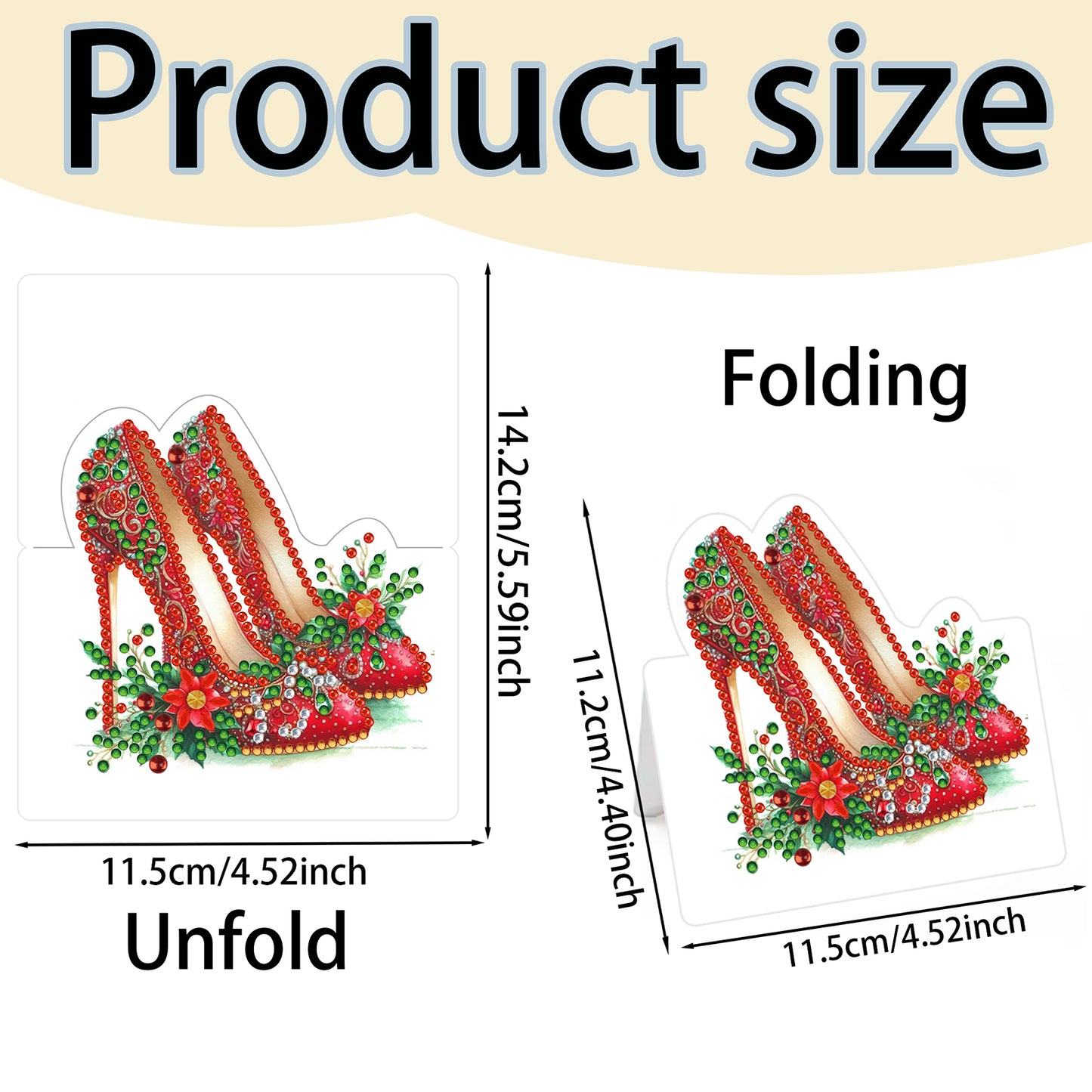 6 Packs High Heels DIY Diamond Painting Greeting Card Kit for Adults Gifts