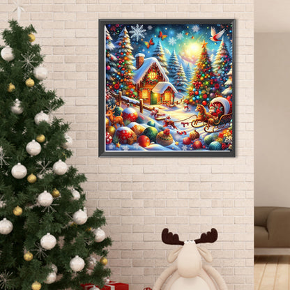 Christmas Cottage - Full Round Drill Diamond Painting 40*40CM