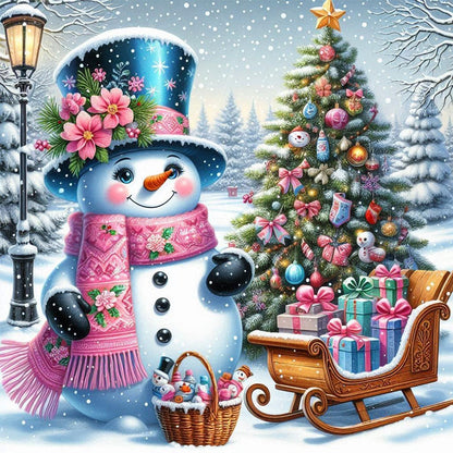 Christmas Snowman - Full Round Drill Diamond Painting 40*40CM