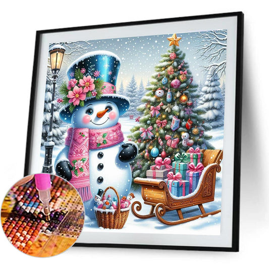 Christmas Snowman - Full Round Drill Diamond Painting 40*40CM