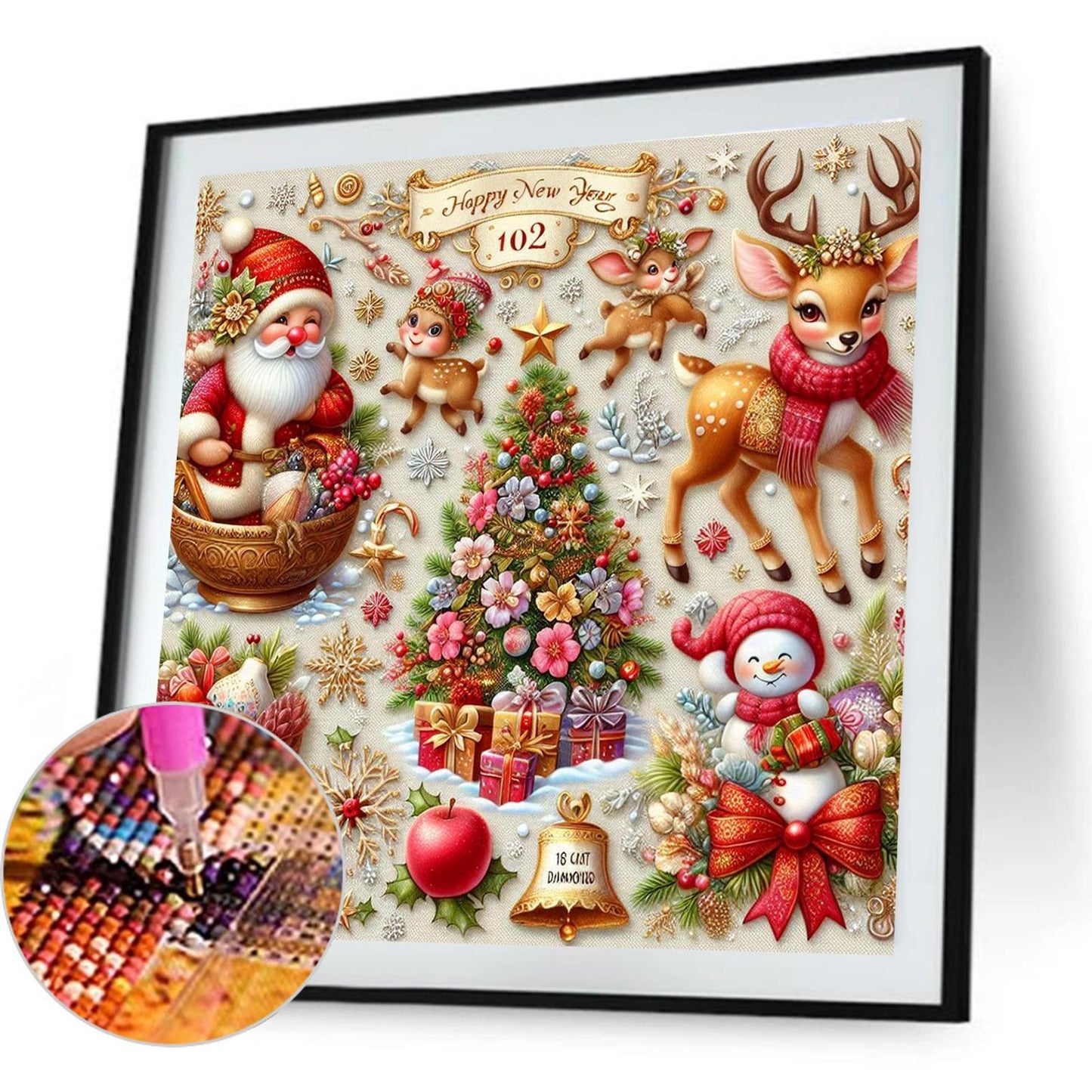 Christmas Atmosphere - Full Round Drill Diamond Painting 40*40CM