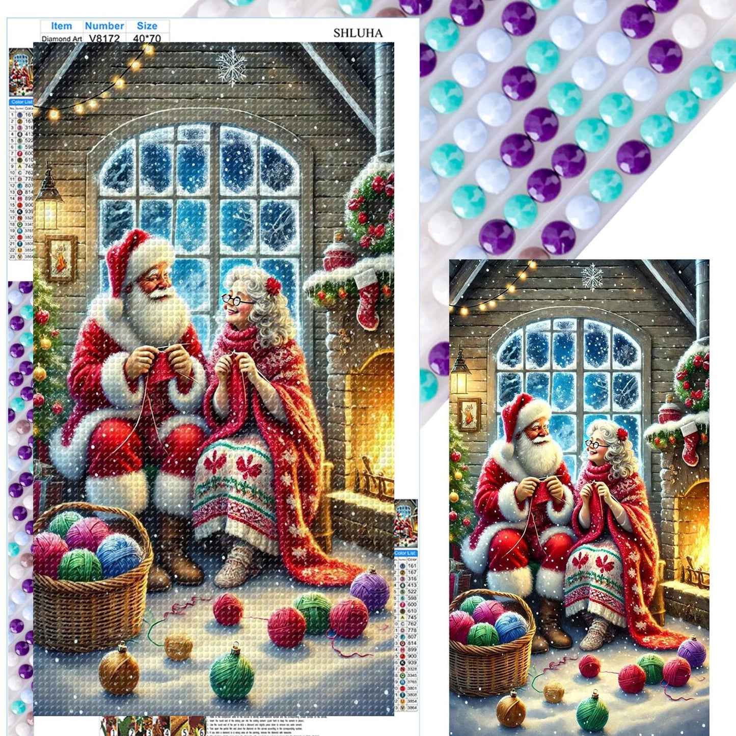 Christmas Couple - Full Round Drill Diamond Painting 40*70CM