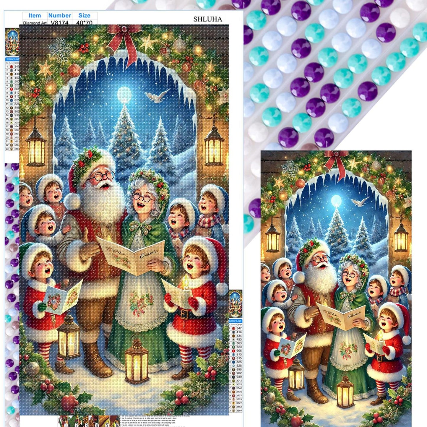 Christmas Atmosphere - Full Round Drill Diamond Painting 40*70CM