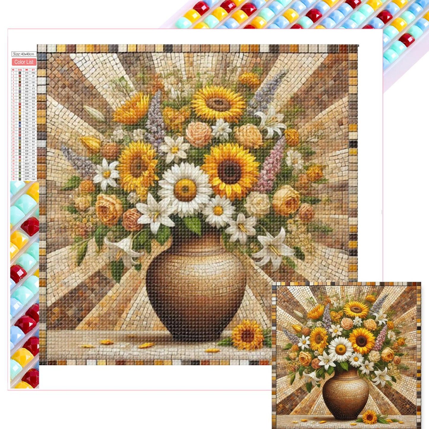 Sunflower - Full Square Drill Diamond Painting 40*40CM