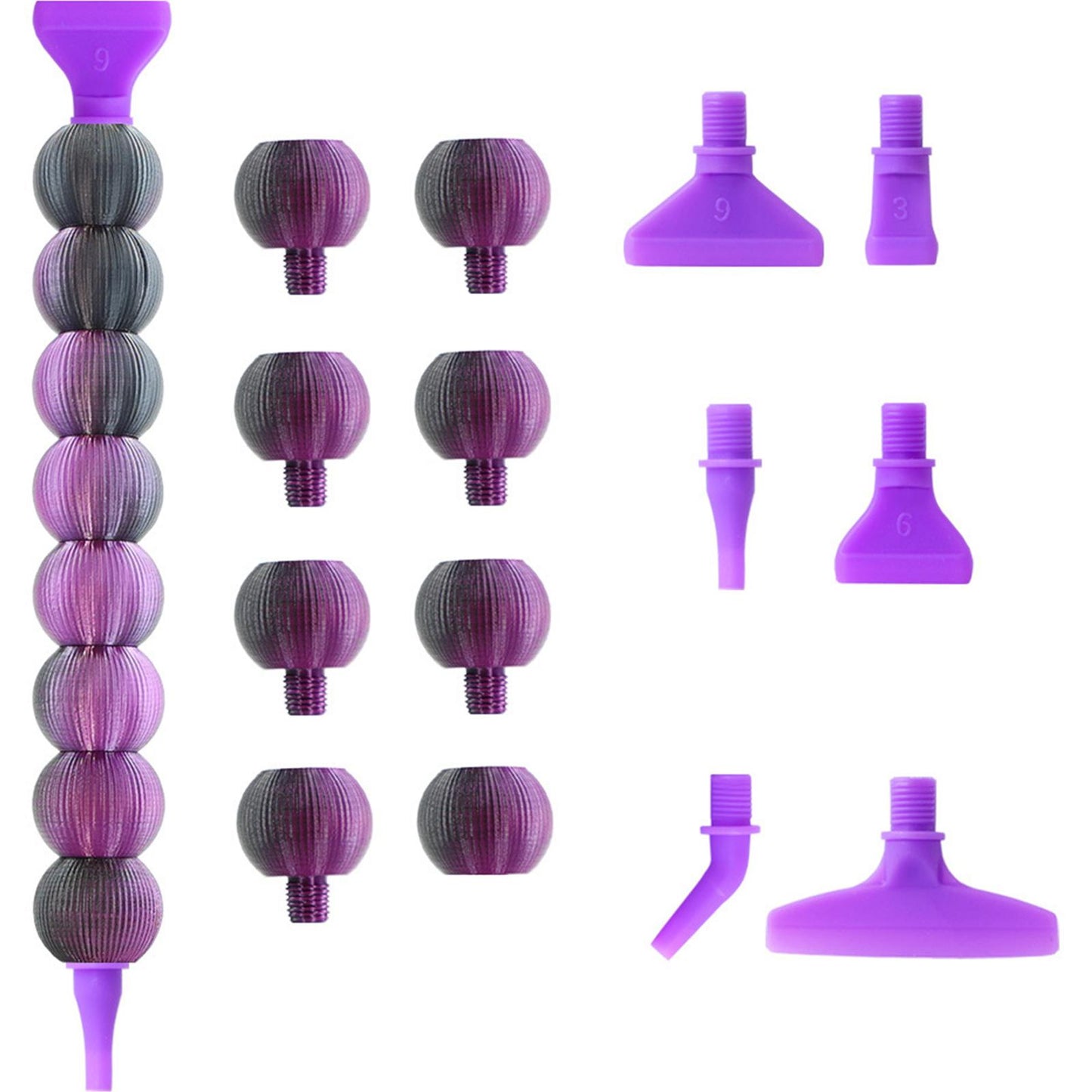 5D Diamond Painting Pen Kit Diamond Art Pen for DIY Diamond Art (Black Purple)