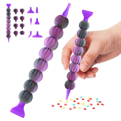 5D Diamond Painting Pen Kit Diamond Art Pen for DIY Diamond Art (Black Purple)