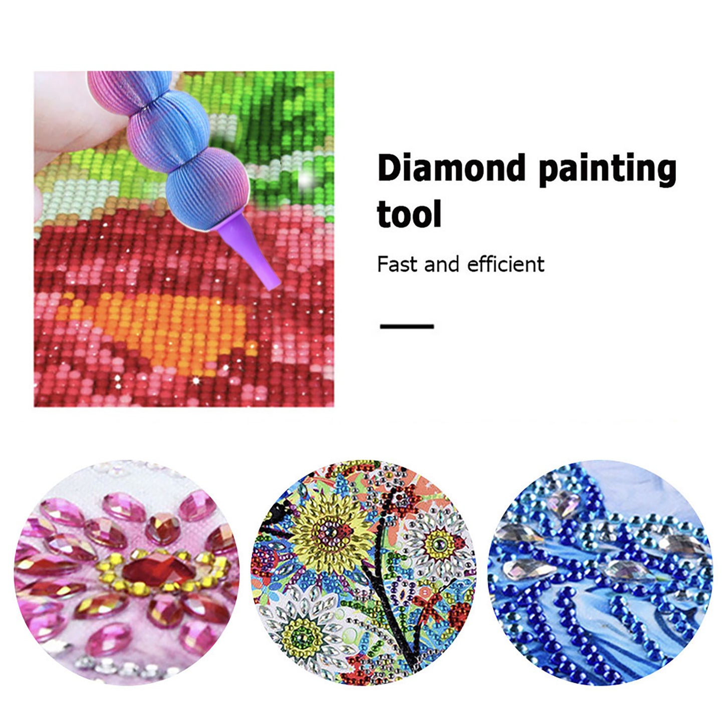 5D Diamond Painting Pen Kit Diamond Art Pen for DIY Diamond Art (Blue Purple)