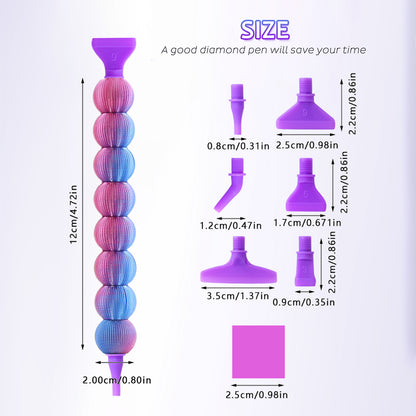 5D Diamond Painting Pen Kit Diamond Art Pen for DIY Diamond Art (Blue Purple)